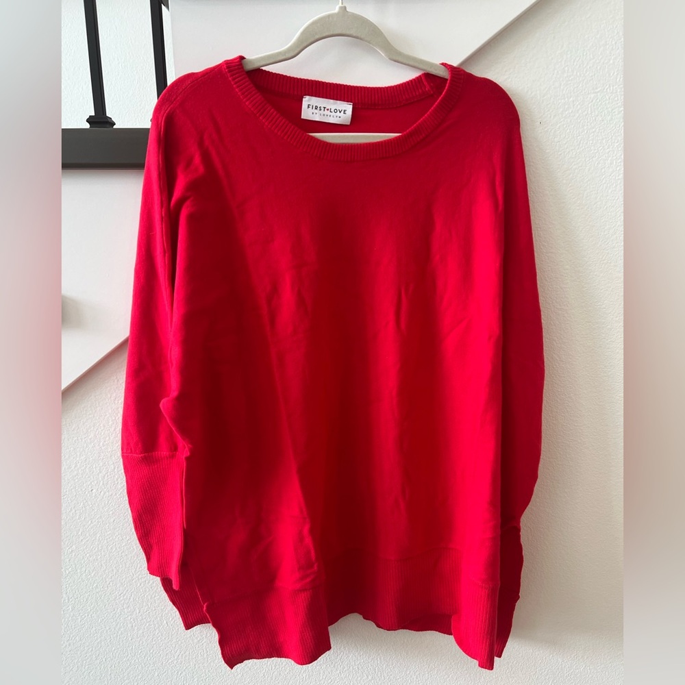 NWOT First Love by Lovelyn Red Sweater